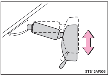Regolazione dell’altezza dello specchietto retrovisore (se presente)