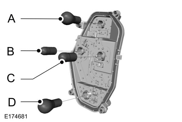 Sostituzione di una lampadina - 5 porte 