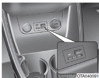 Porte ausiliaria, USB e iPod
