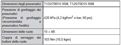 Pneumatici e cerchi